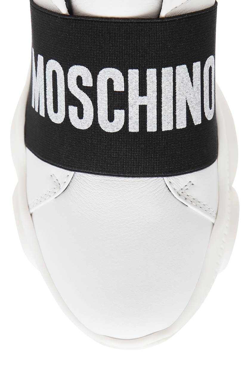 фото Кроссовки из кожи на эргономической подошве moschino