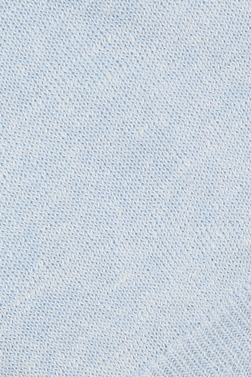 фото Голубое поло изо льна isaia