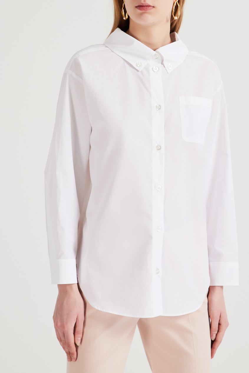 фото Белая рубашка с длинными рукавами emporio armani