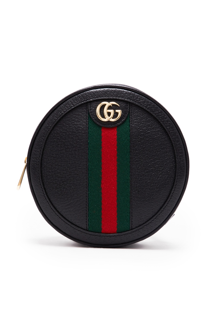 фото Круглый черный мини-рюкзак ophidia gucci