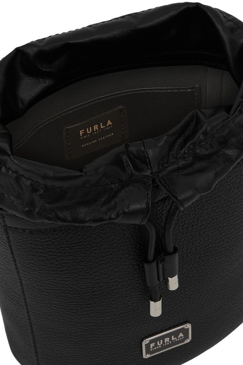 фото Черная сумка на кулиске furla