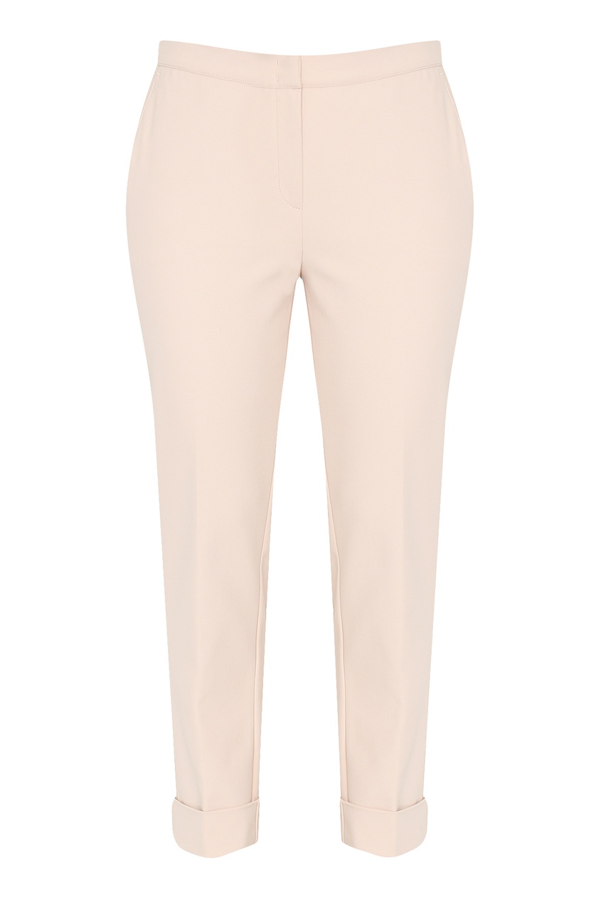 фото Укороченные розовые брюки с манжетами marina rinaldi