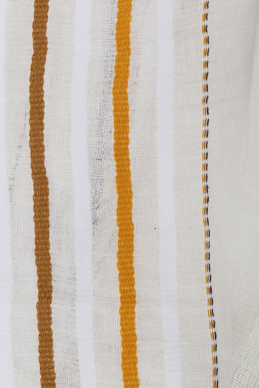 фото Белый шарф из смесовой ткани marina rinaldi