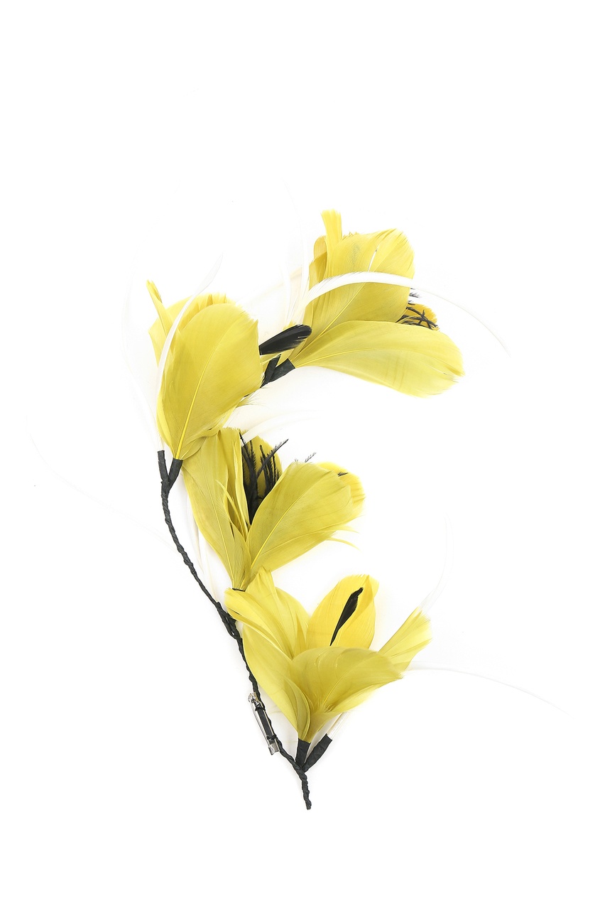 фото Желтая брошь в форме цветов marina rinaldi