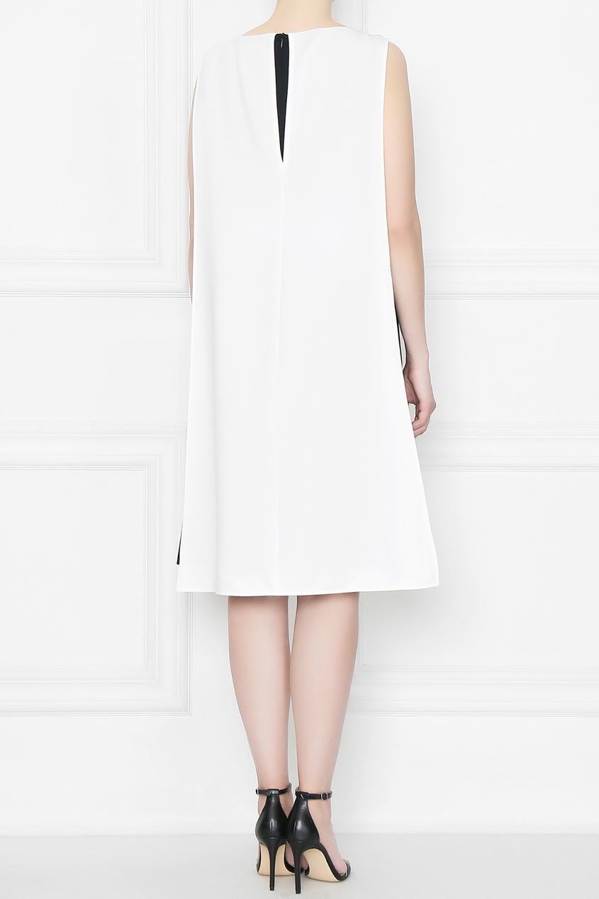 фото Черно-белое платье с поясом marina rinaldi