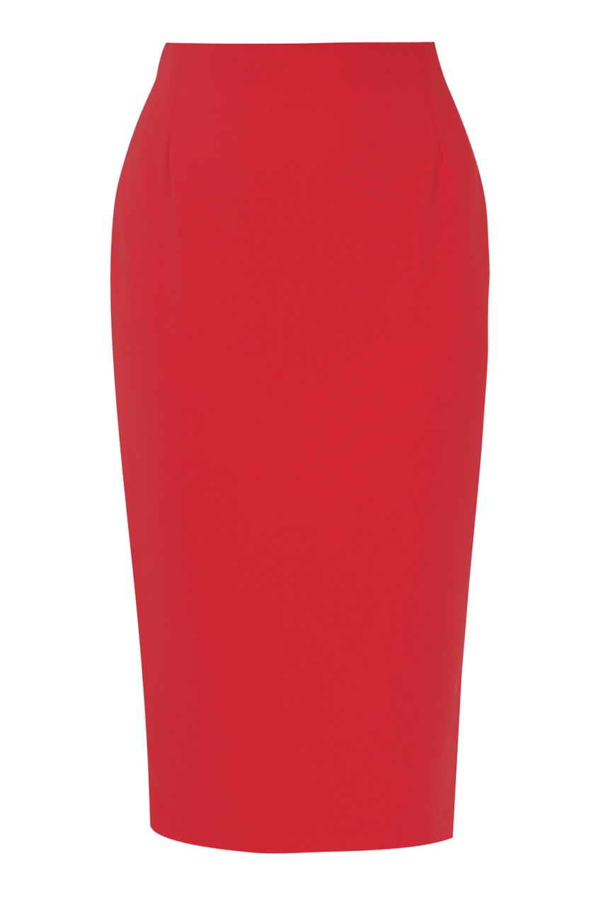 фото Красная юбка-карандаш с разрезом marina rinaldi