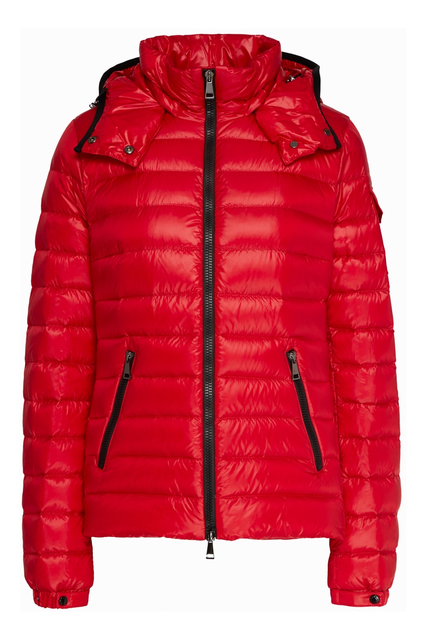фото Красная горнолыжная куртка bleu moncler