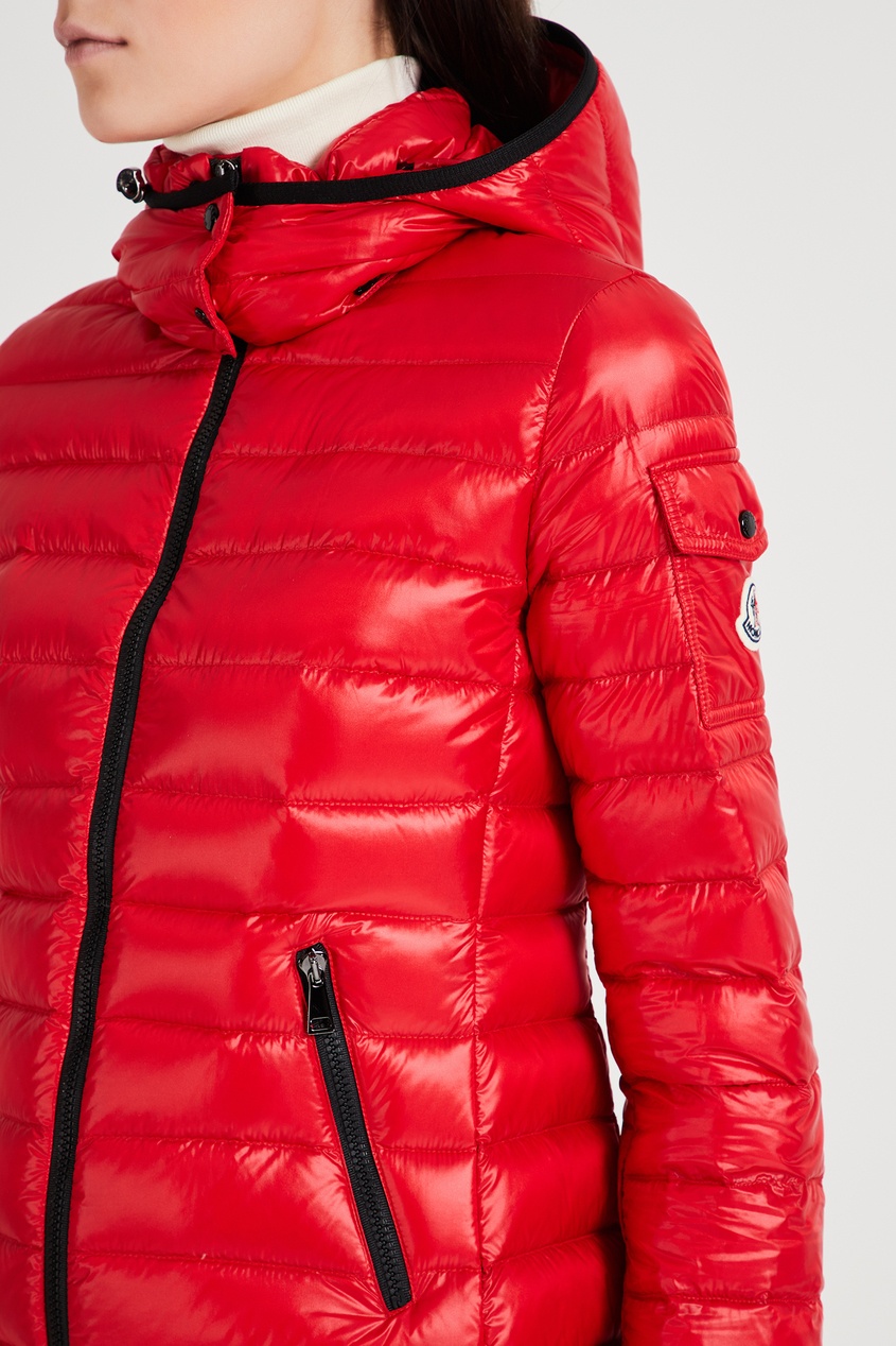фото Красная горнолыжная куртка bleu moncler