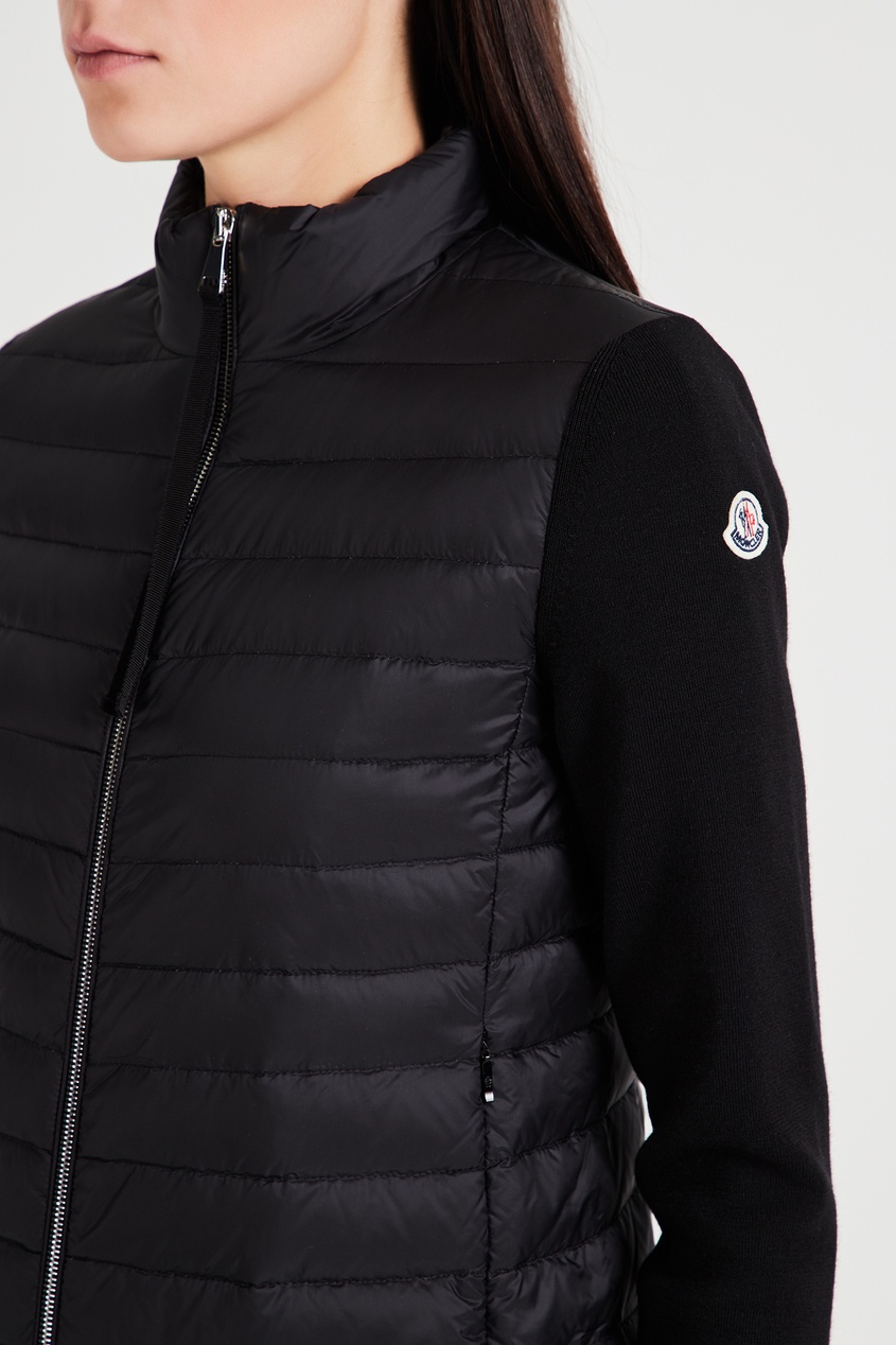 фото Черная куртка из нейлона и хлопка moncler