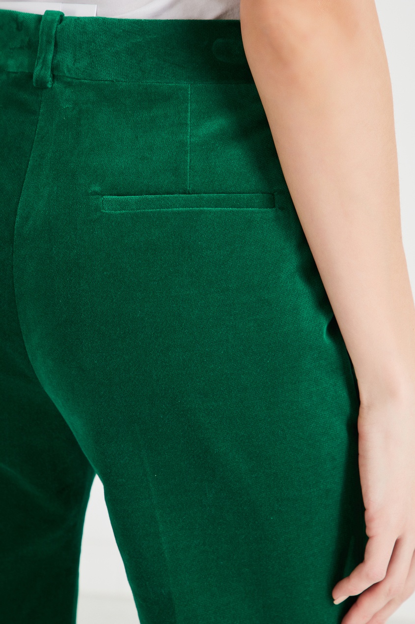 фото Зеленые бархатные брюки victoria beckham