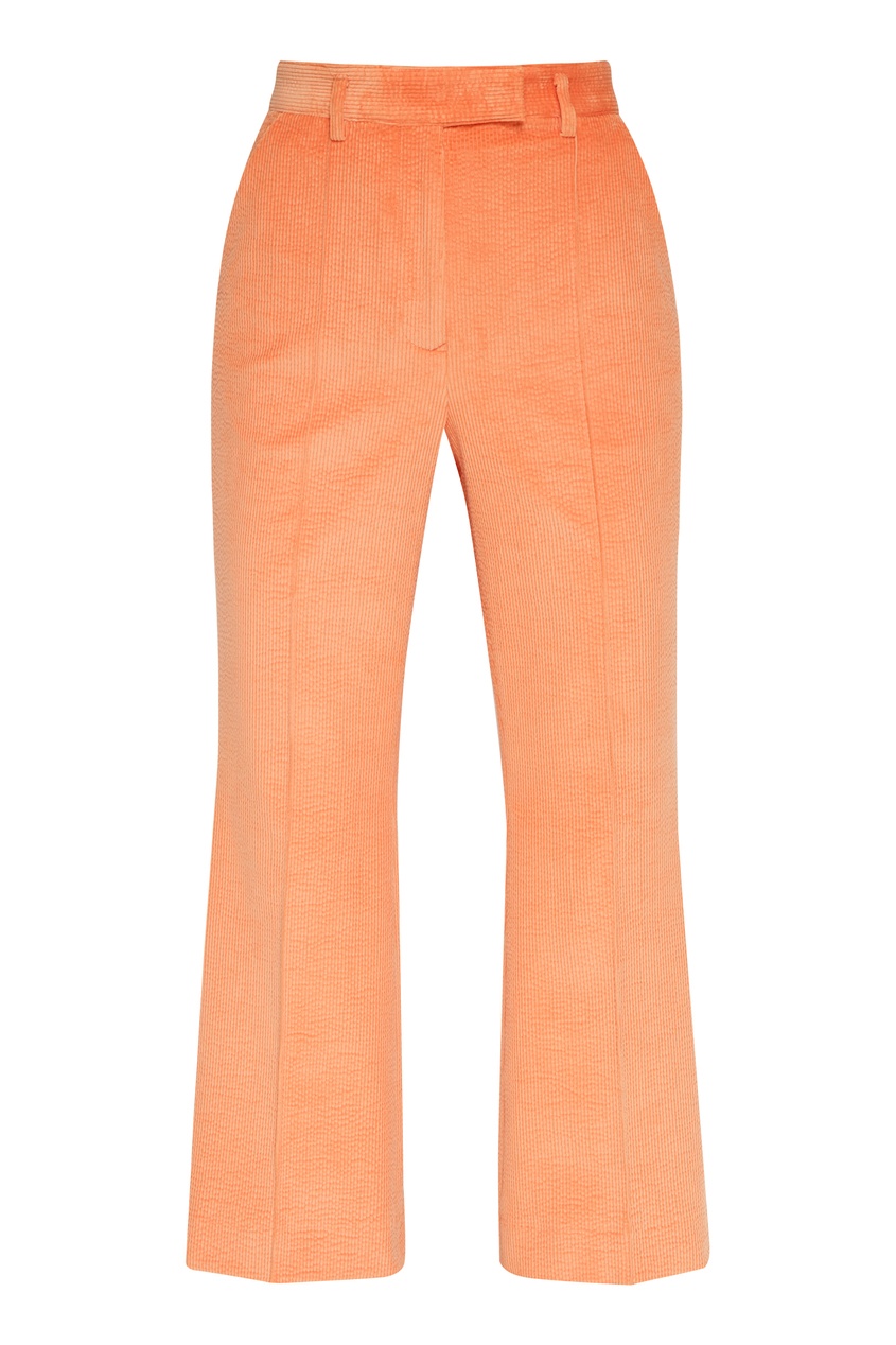 фото Вельветовые брюки оранжевого цвета acne studios