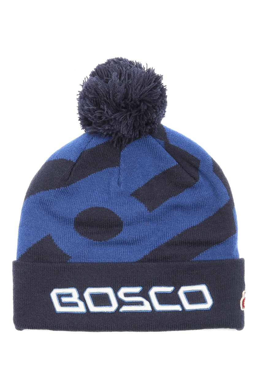 фото Синяя шапка с аппликацией bosco