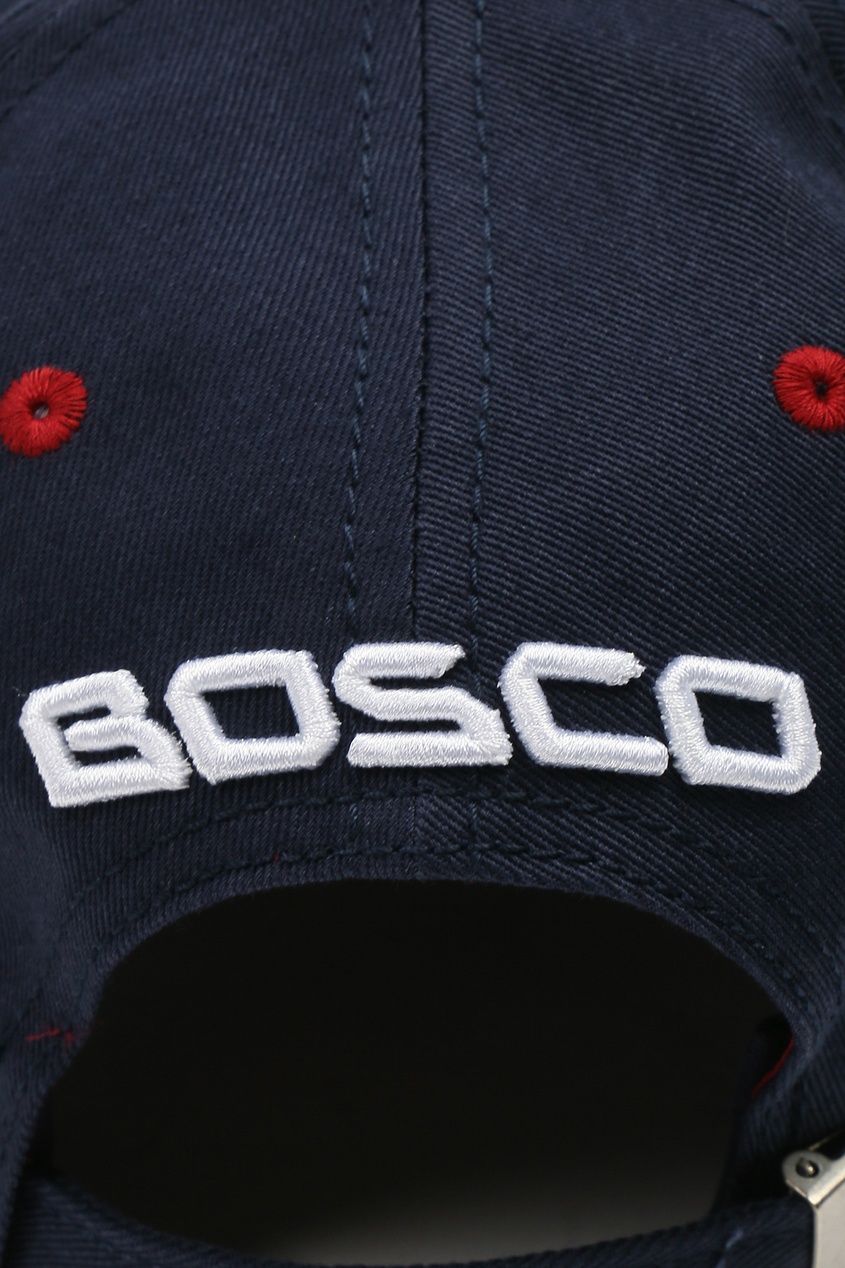 фото Синяя бейсболка с контрастными вставками bosco
