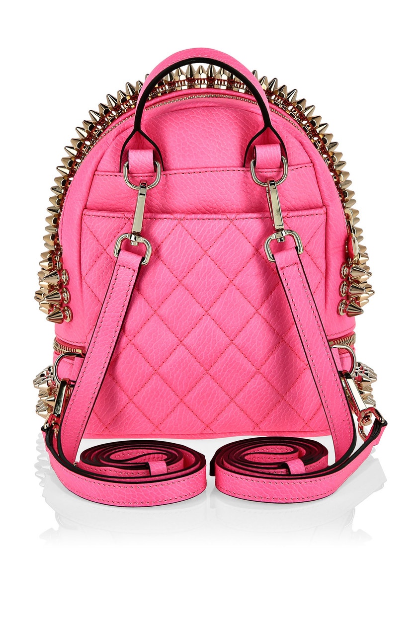 фото Розовый рюкзак с золотистой фурнитурой philipp plein
