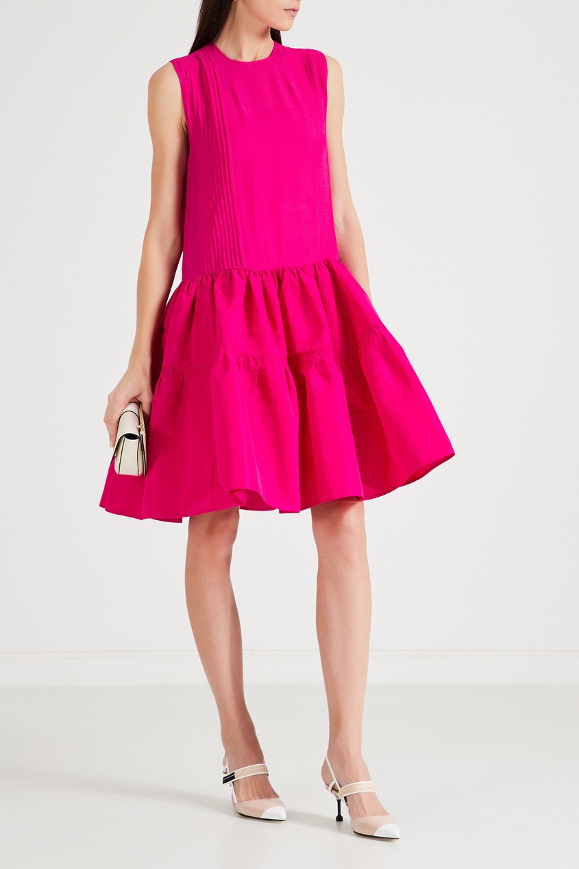 фото Розовое платье со складками no.21