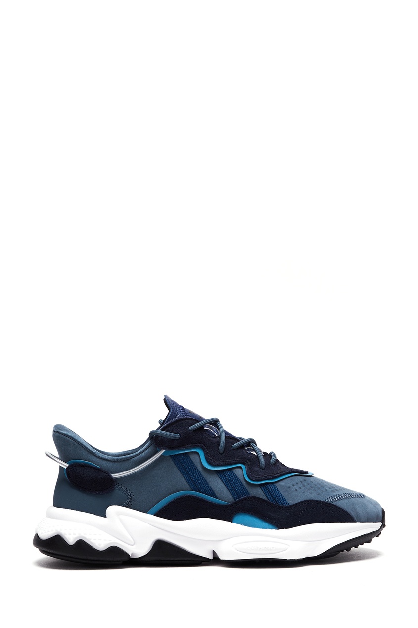 фото Сине-голубые кроссовки ozweego adidas