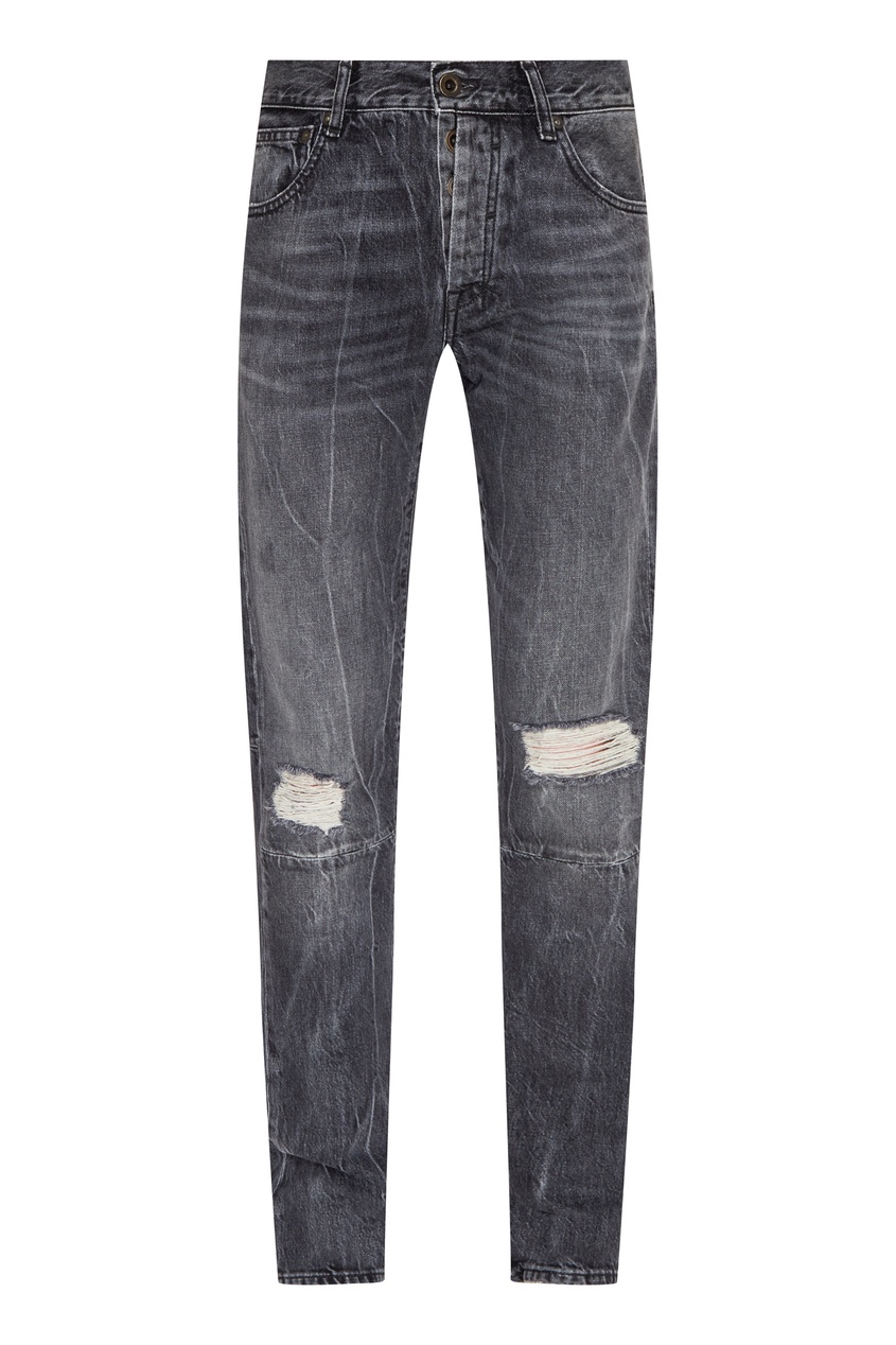 фото Черные винтажные джинсы скинни unravel project