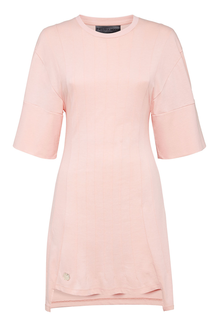 фото Розовое мини-платье с пегасом philipp plein