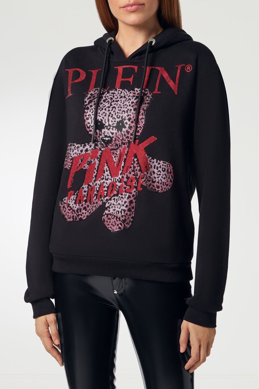 Девушка в кофте с мишкой Philipp plein