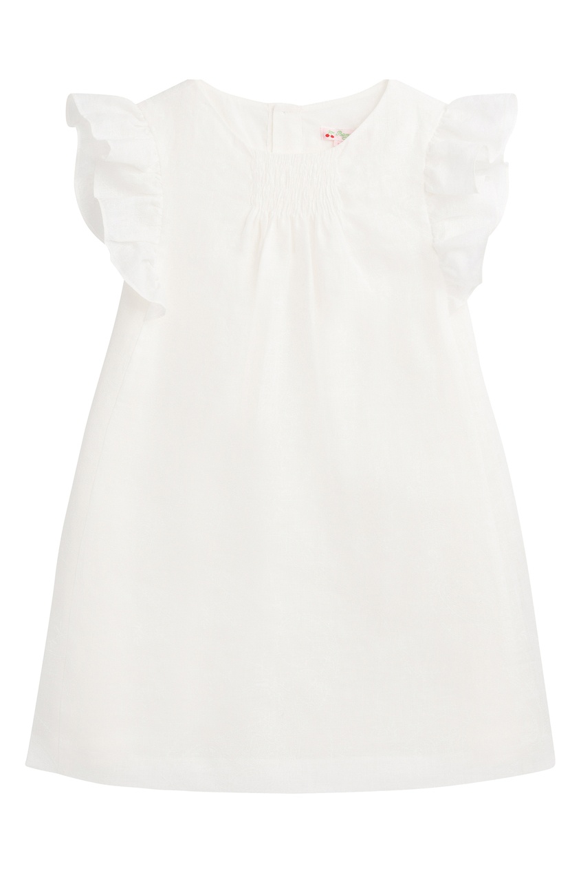 фото Белое платье с оборками bonpoint