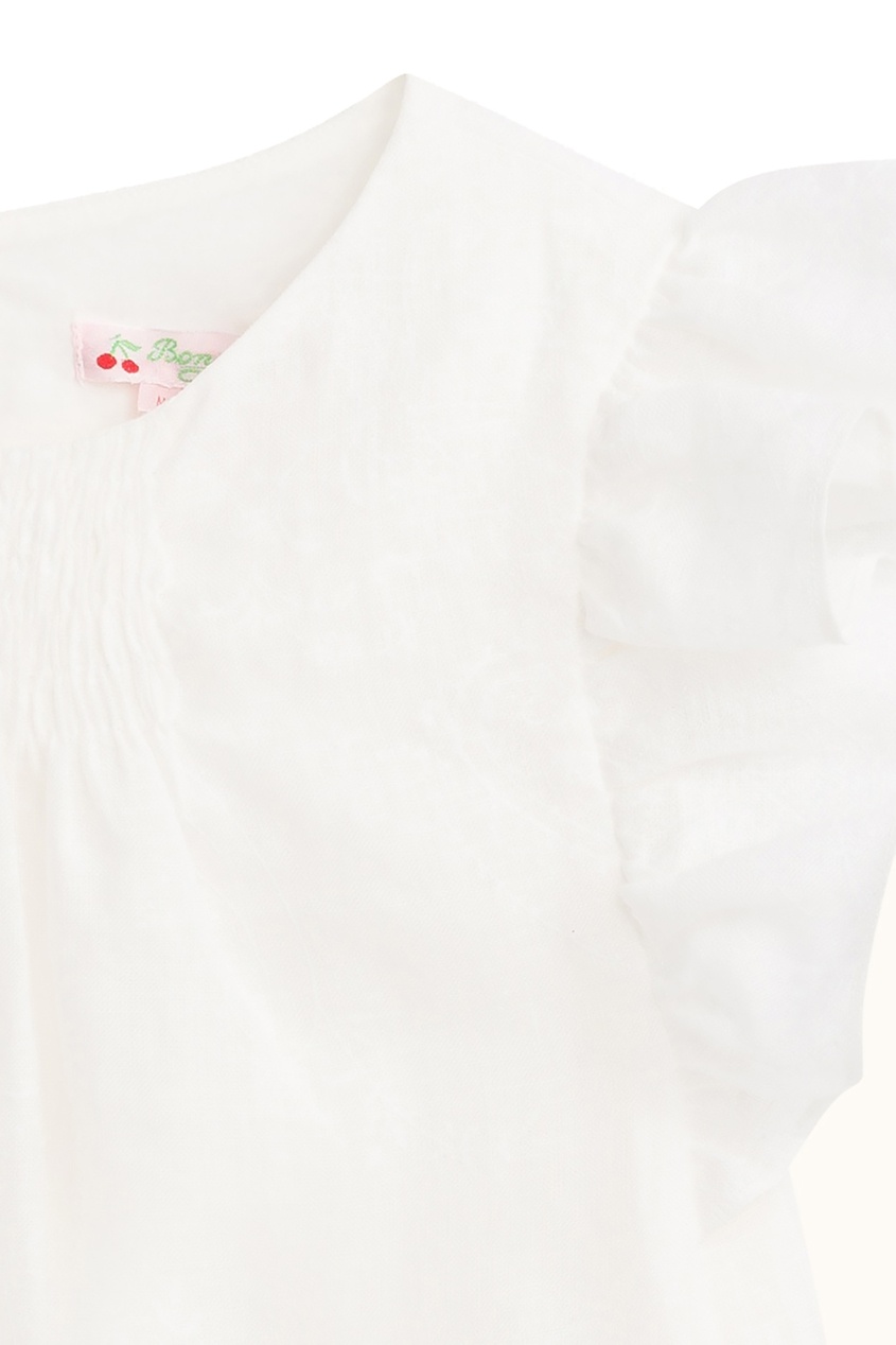 фото Белое платье с оборками bonpoint