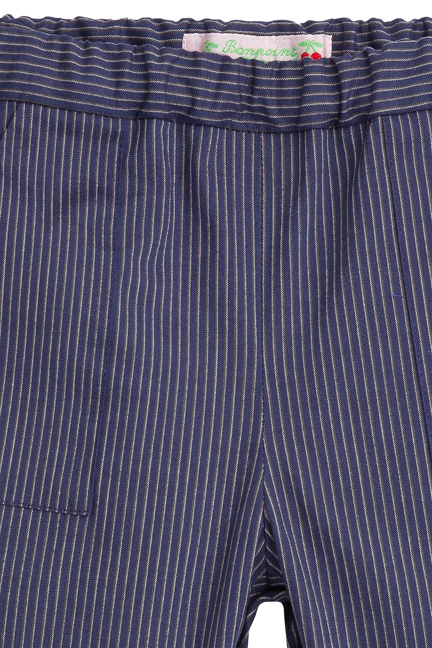 фото Синие брюки в полоску bonpoint