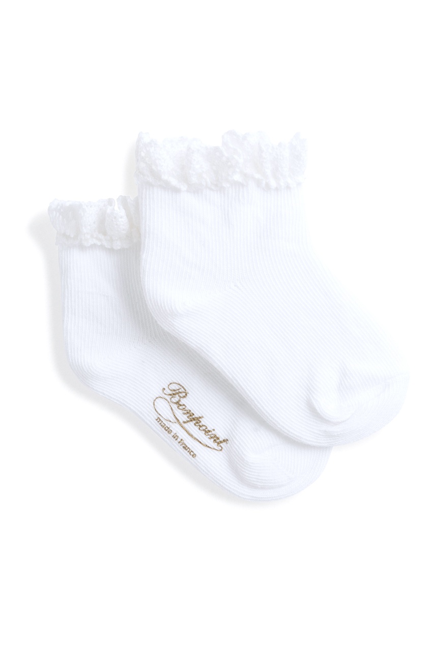 фото Белые носки с кружевными манжетами bonpoint