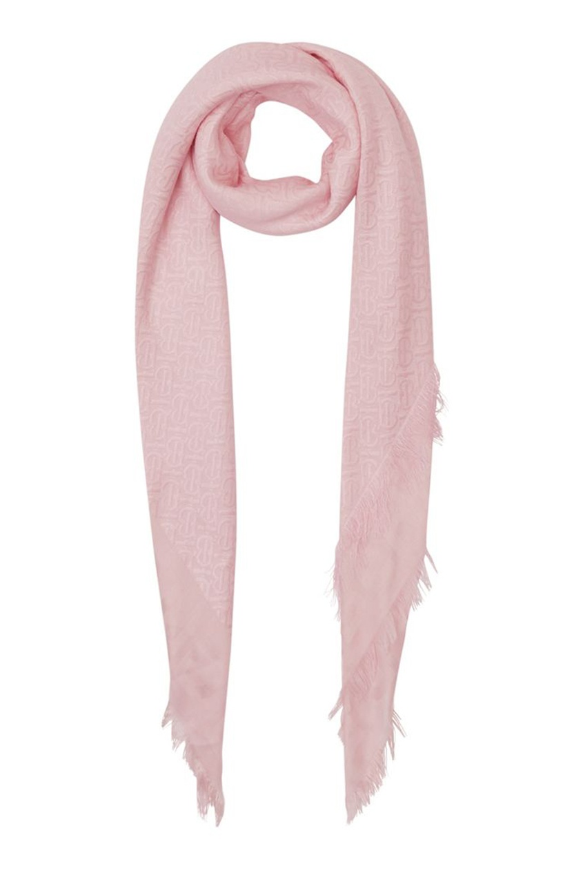 фото Розовый шарф с бахромой burberry