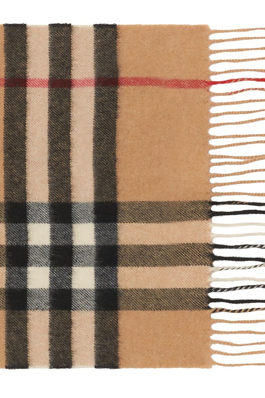 фото Бежевый шарф с принтом vintage check burberry