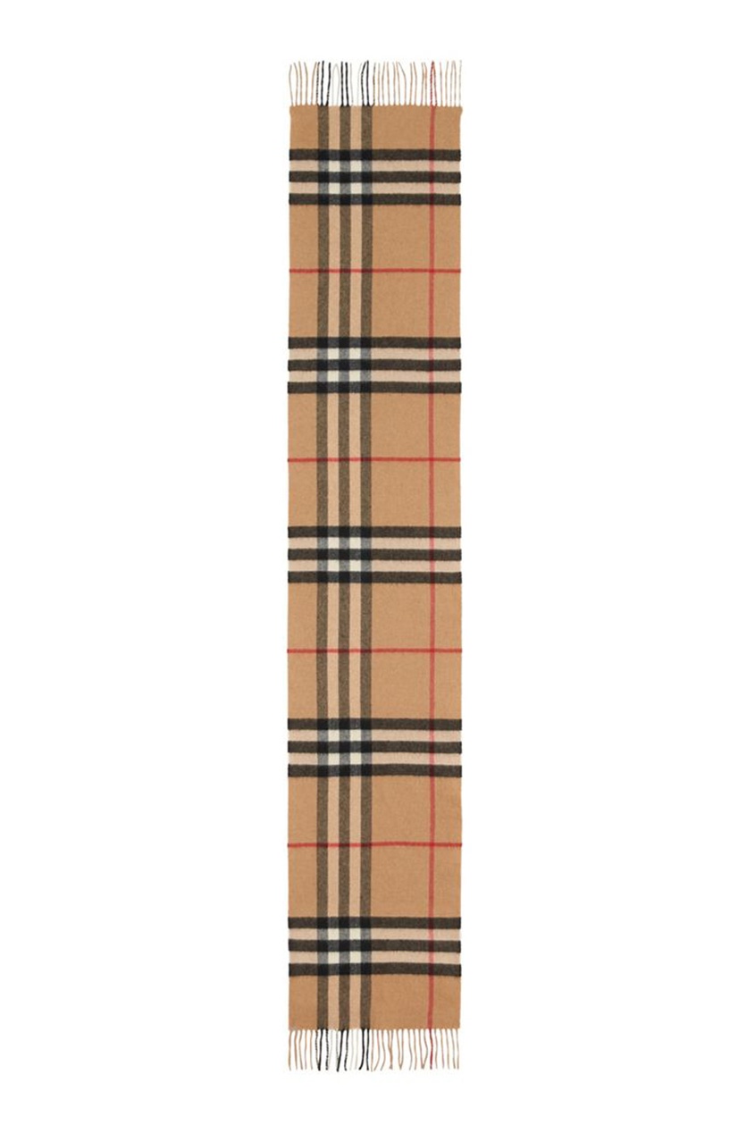 фото Бежевый шарф с принтом vintage check burberry