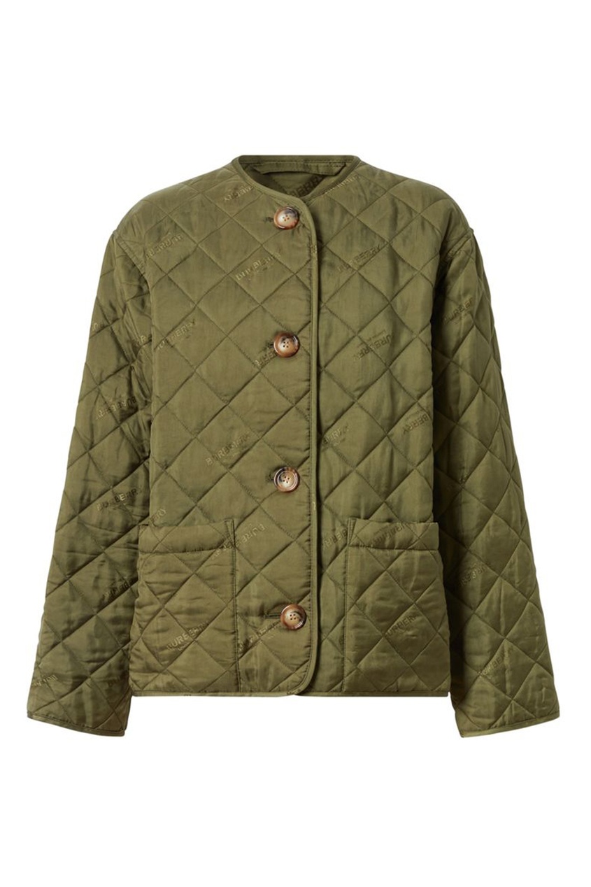 фото Стеганая куртка зеленого цвета burberry