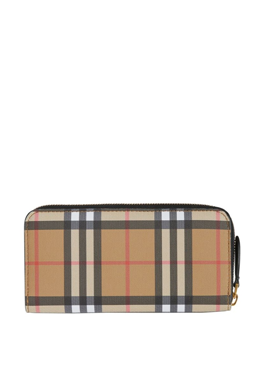 фото Большой кошелек в клетку vintage check burberry