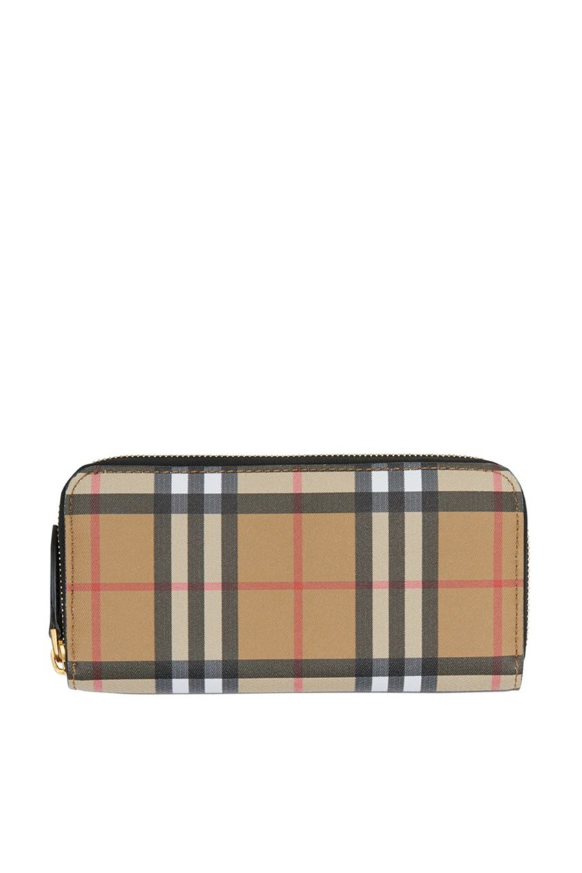 фото Большой кошелек в клетку vintage check burberry