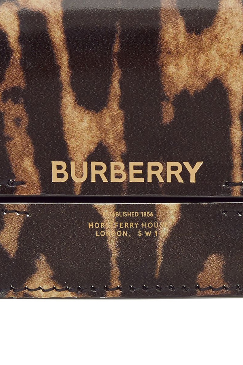 фото Леопардовый футляр для карт burberry