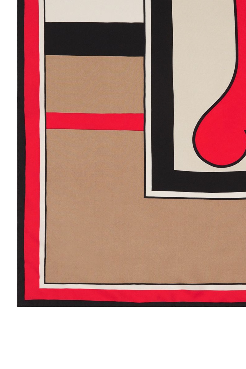 фото Шелковый платок с логотипом burberry