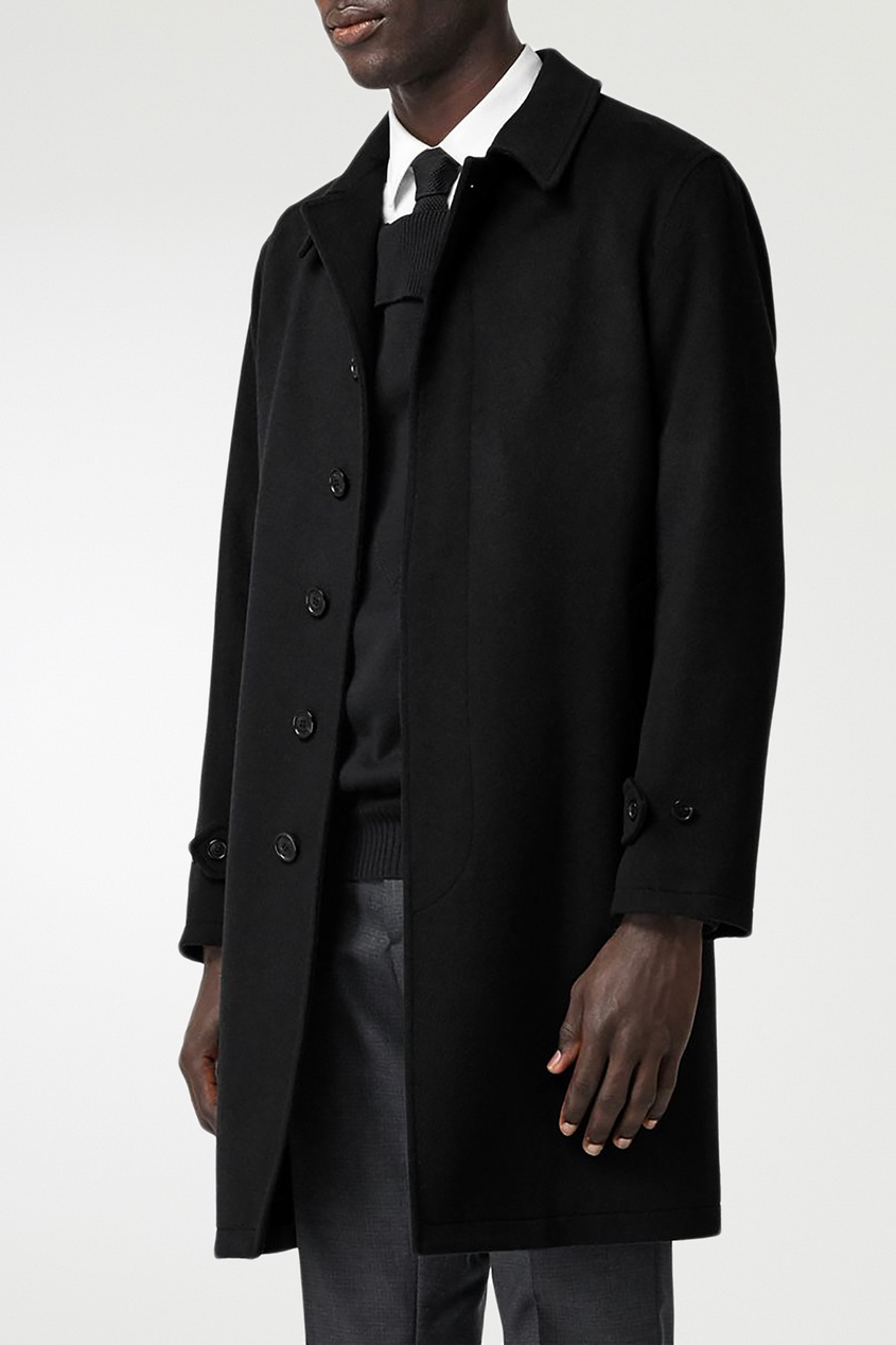 фото Черное кашемировое пальто burberry
