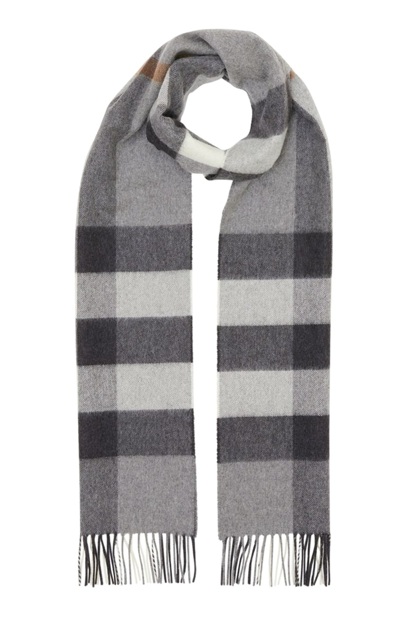 фото Серый шарф из кашемира burberry