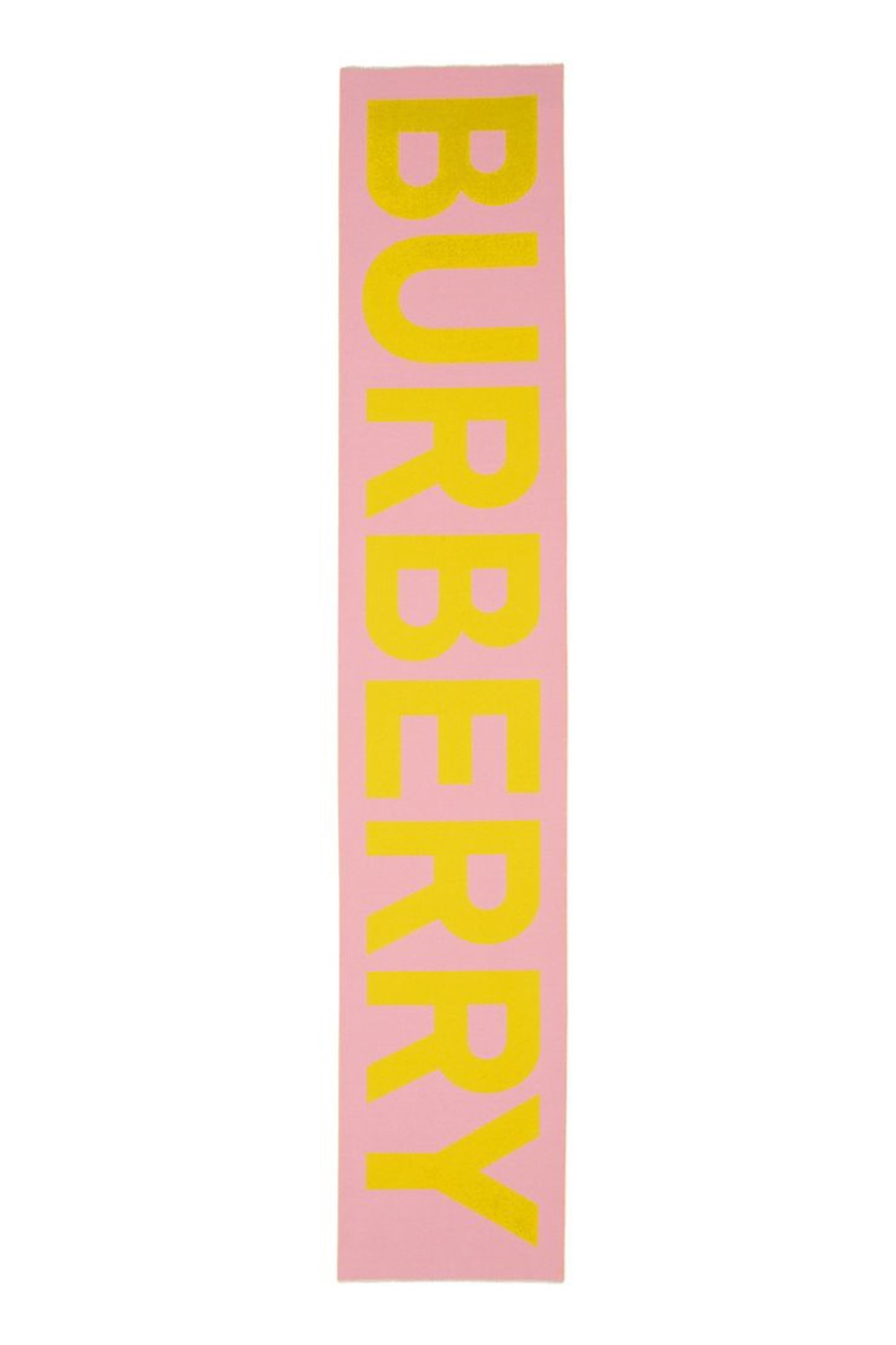 фото Шарф с ярко-желтым логотипом burberry