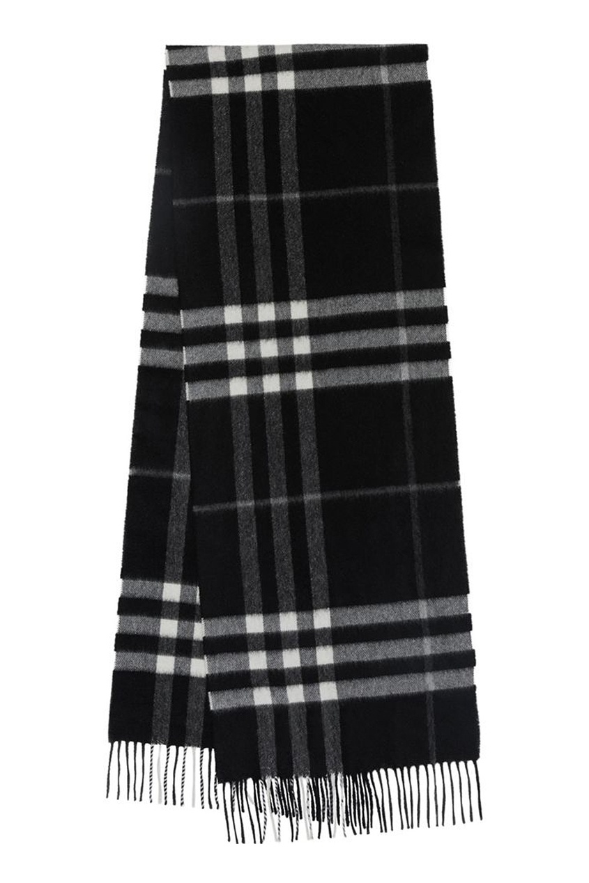 фото Черный шарф из кашемира burberry