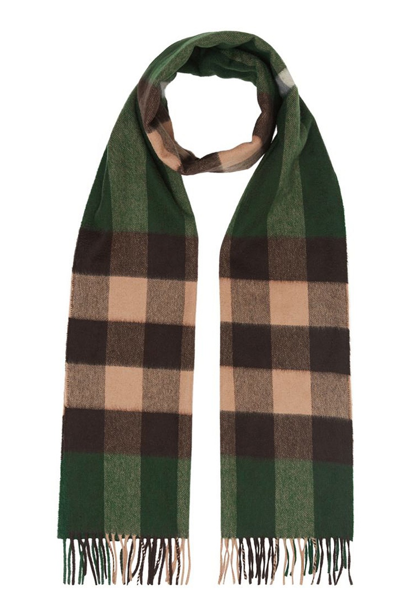 фото Зеленый кашемировый шарф burberry