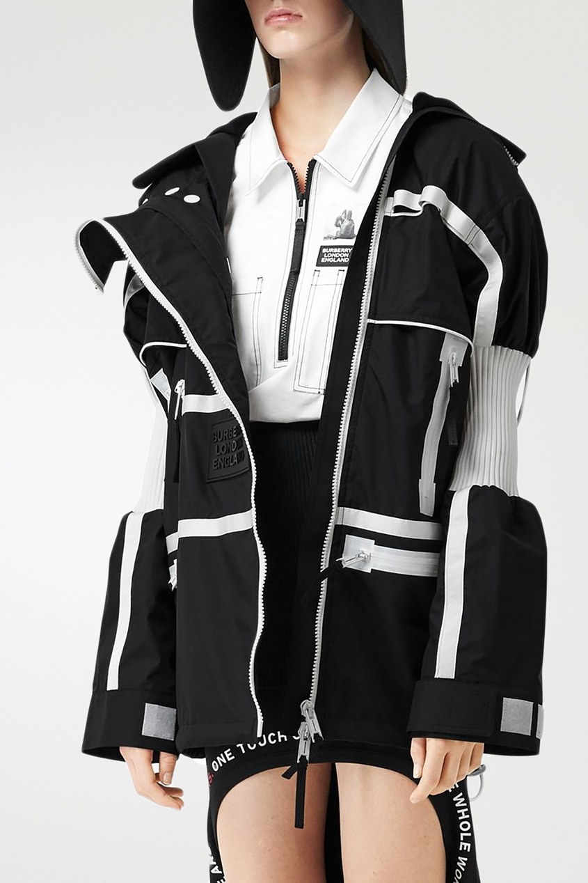 фото Двухцветная куртка в спортивном стиле burberry