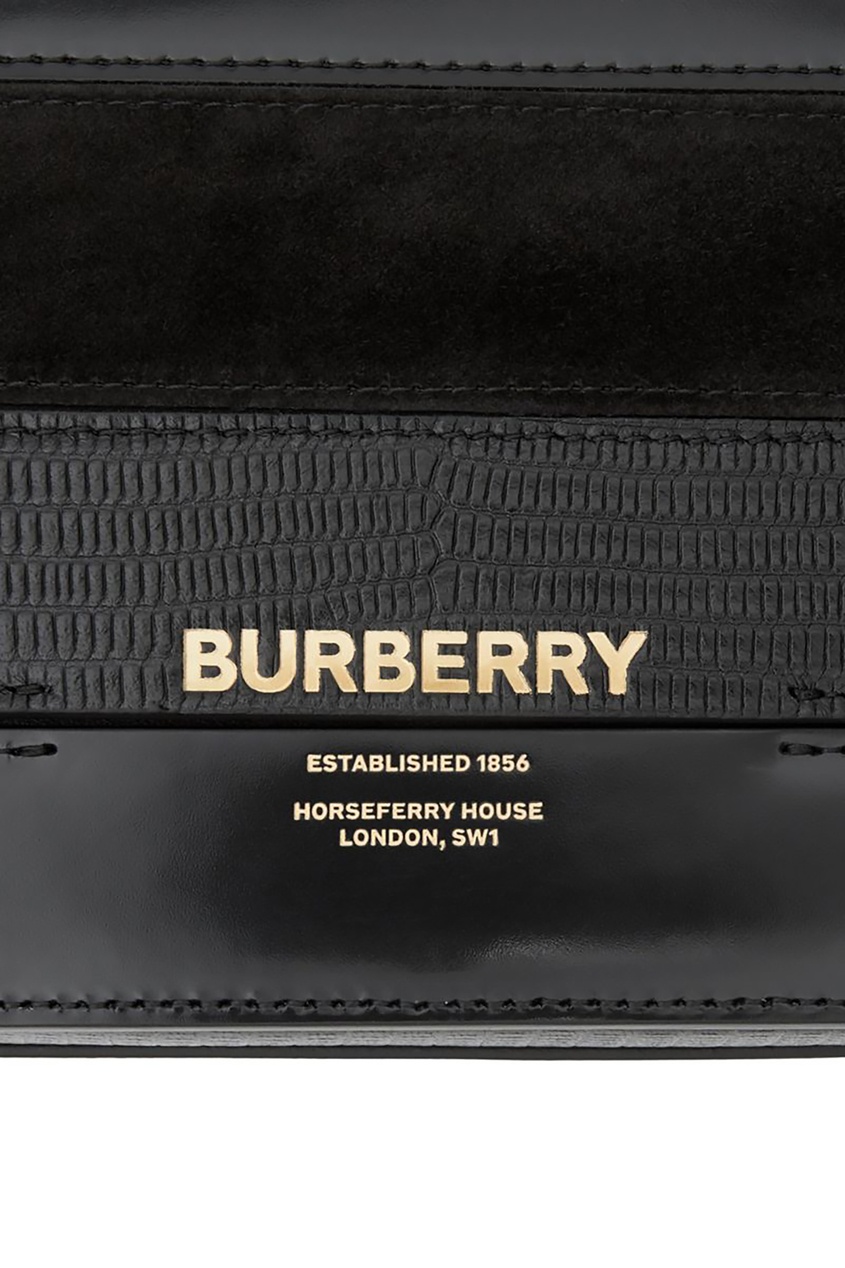 фото Сумка с принтом horseferry из комбинированной кожи burberry