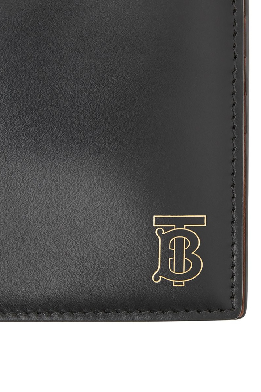 фото Черное портмоне с логотипом burberry