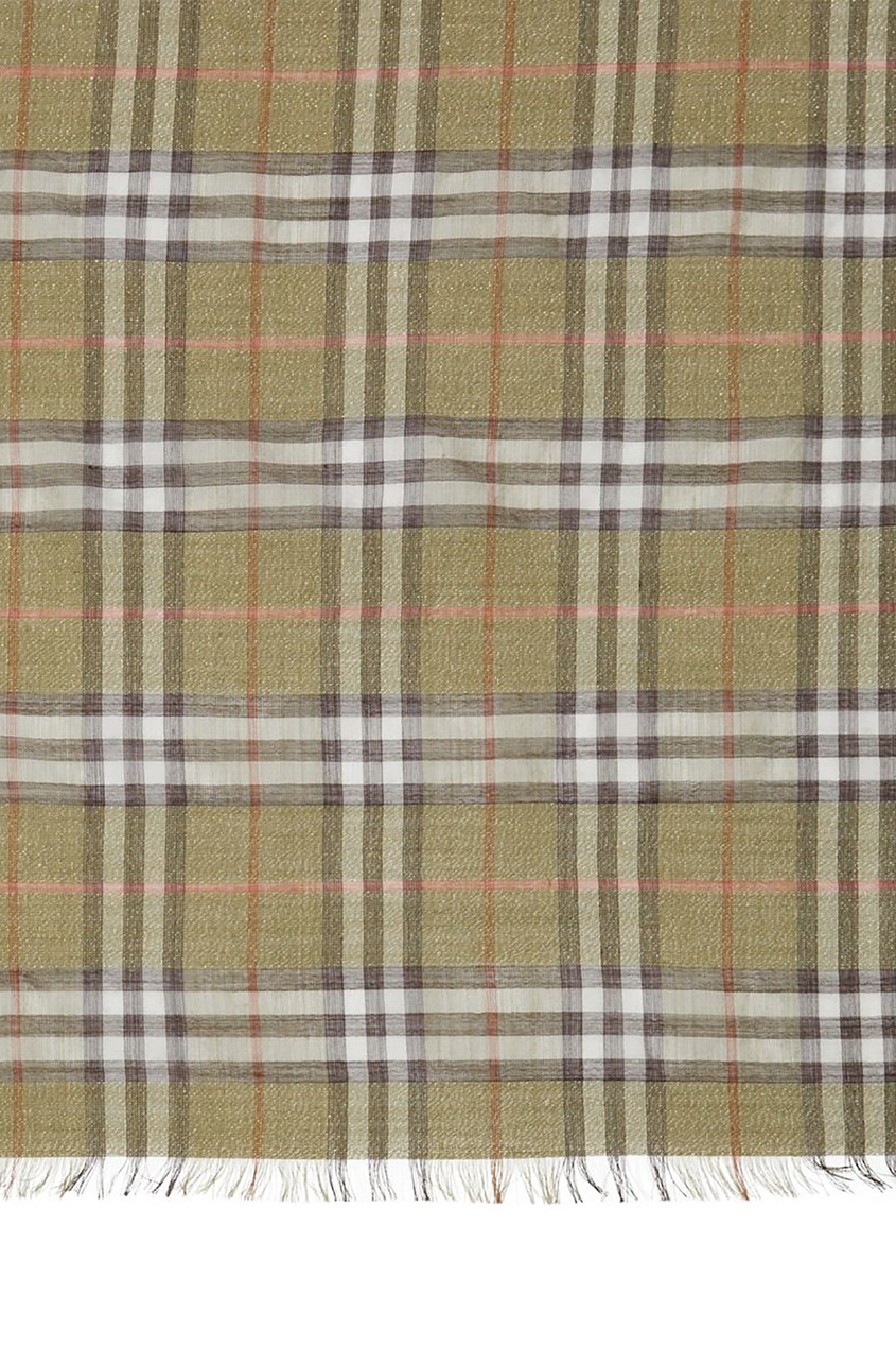 фото Шарф зеленого цвета в клетку vintage check burberry