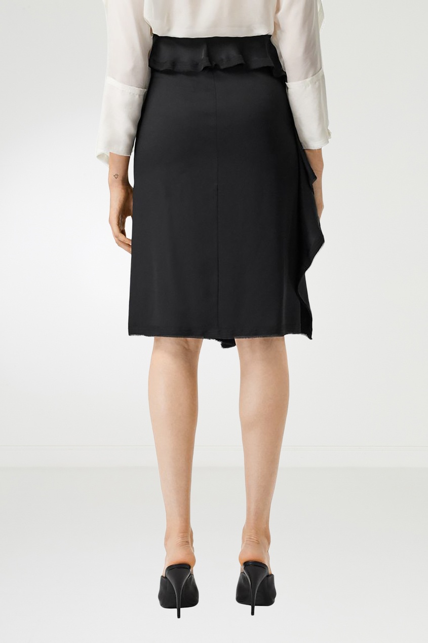 фото Черная юбка с оборками burberry