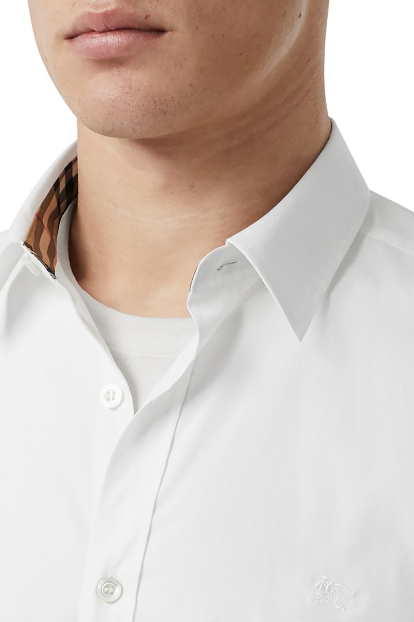 фото Белая рубашка с отделкой burberry