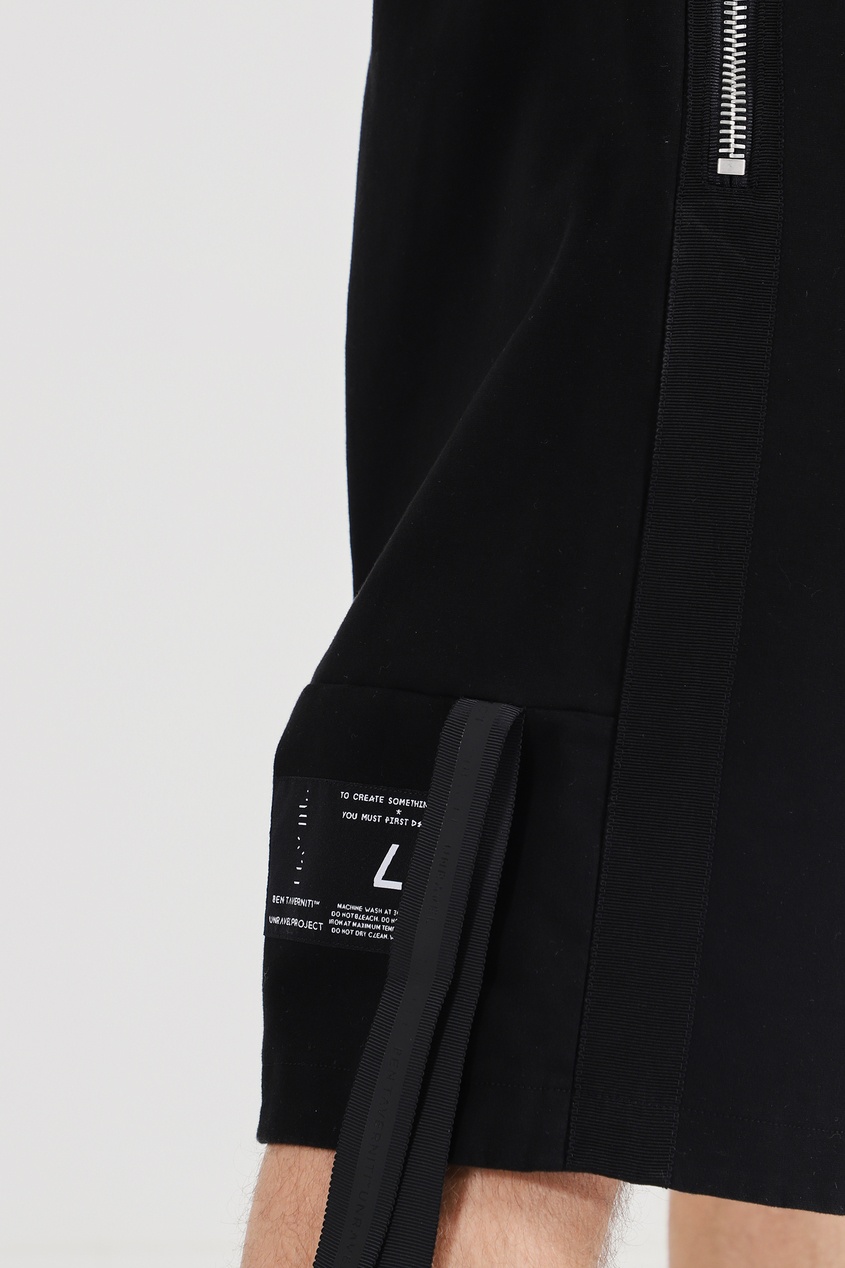 фото Свободные черные шорты с завязками unravel project