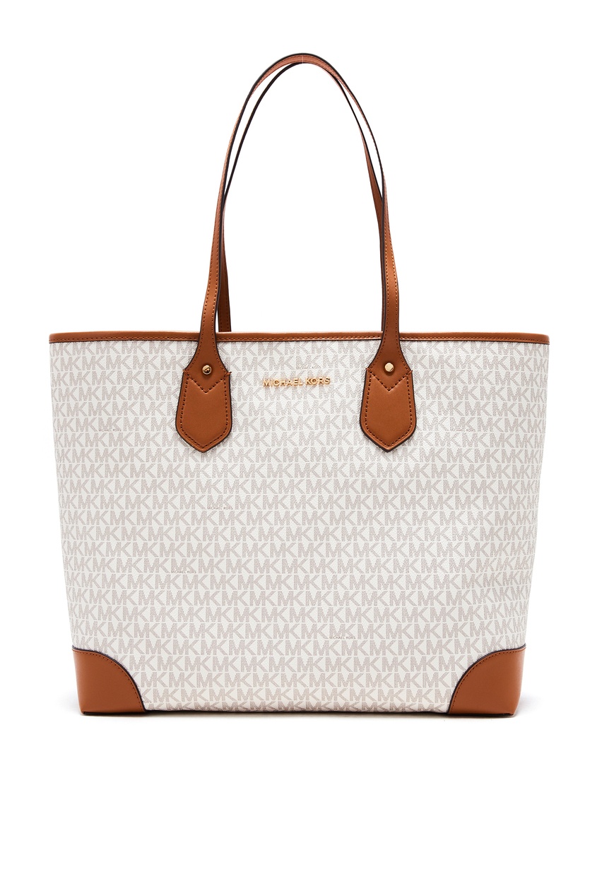 фото Белая сумка-тоут eva large michael michael kors