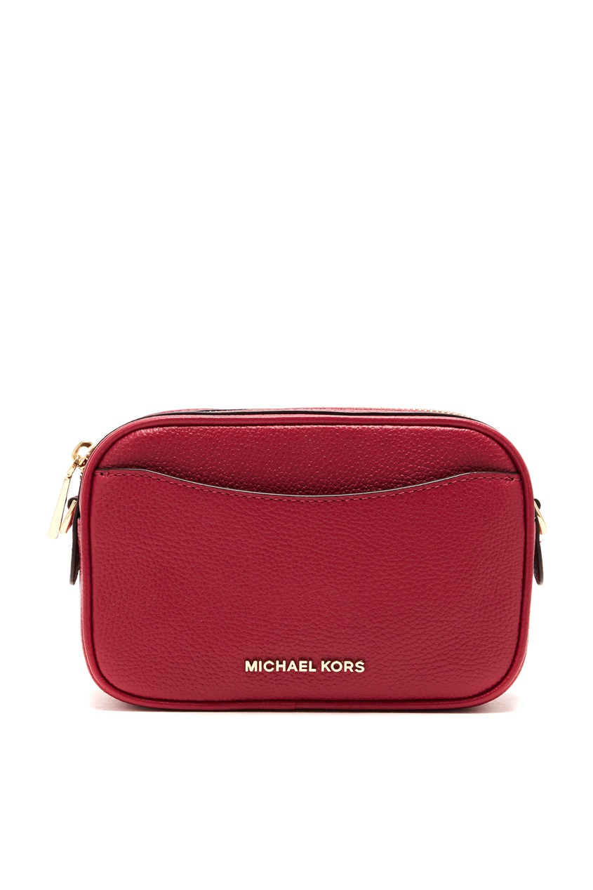 фото Сумка-кроссбоди jet set ягодного цвета michael michael kors