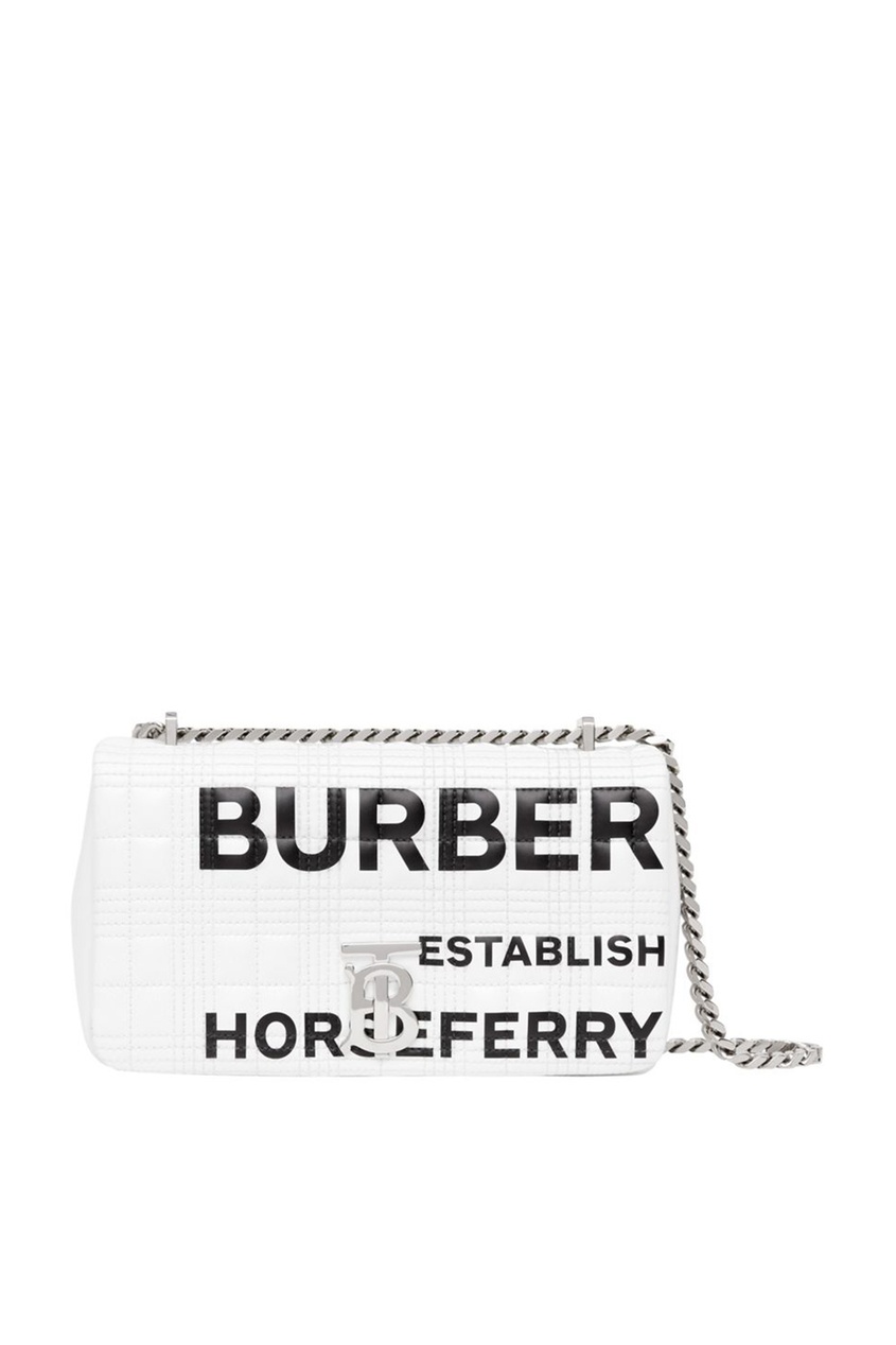 фото Белая сумка с принтом horseferry burberry